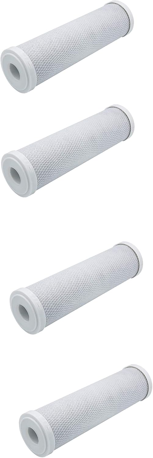 CFS COMPLETE FILTRATION SERVICES EST.2006 4-Pack Compatible for Puromax PC4 Activated Carbon Block Filter - Universal 10 inch Filter for Puromax Value Line Reverse Osmosis Units: PC4 by CFS
