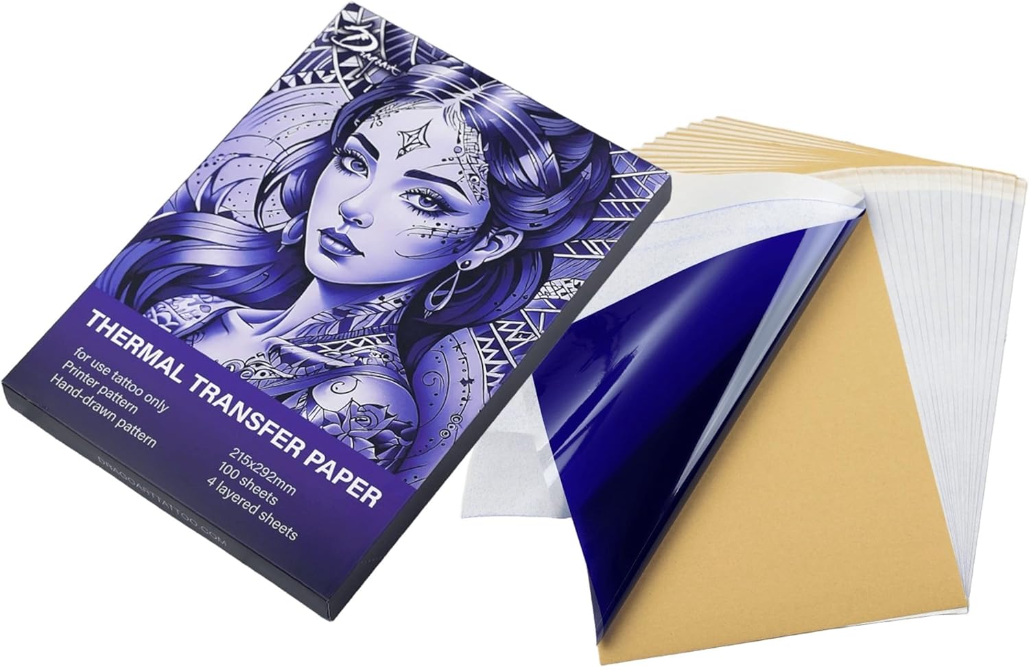 DGT Thermal Tattoo Transfer Paper 8.5" X 11" - Tattooing Stencil Paper (100)