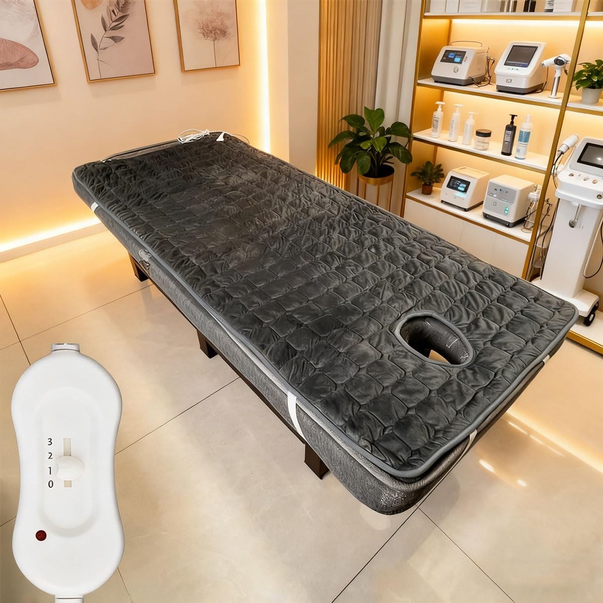 Couverture chauffante de massage surmatelas chauffant électrique pour table de massage avec trou d'aération