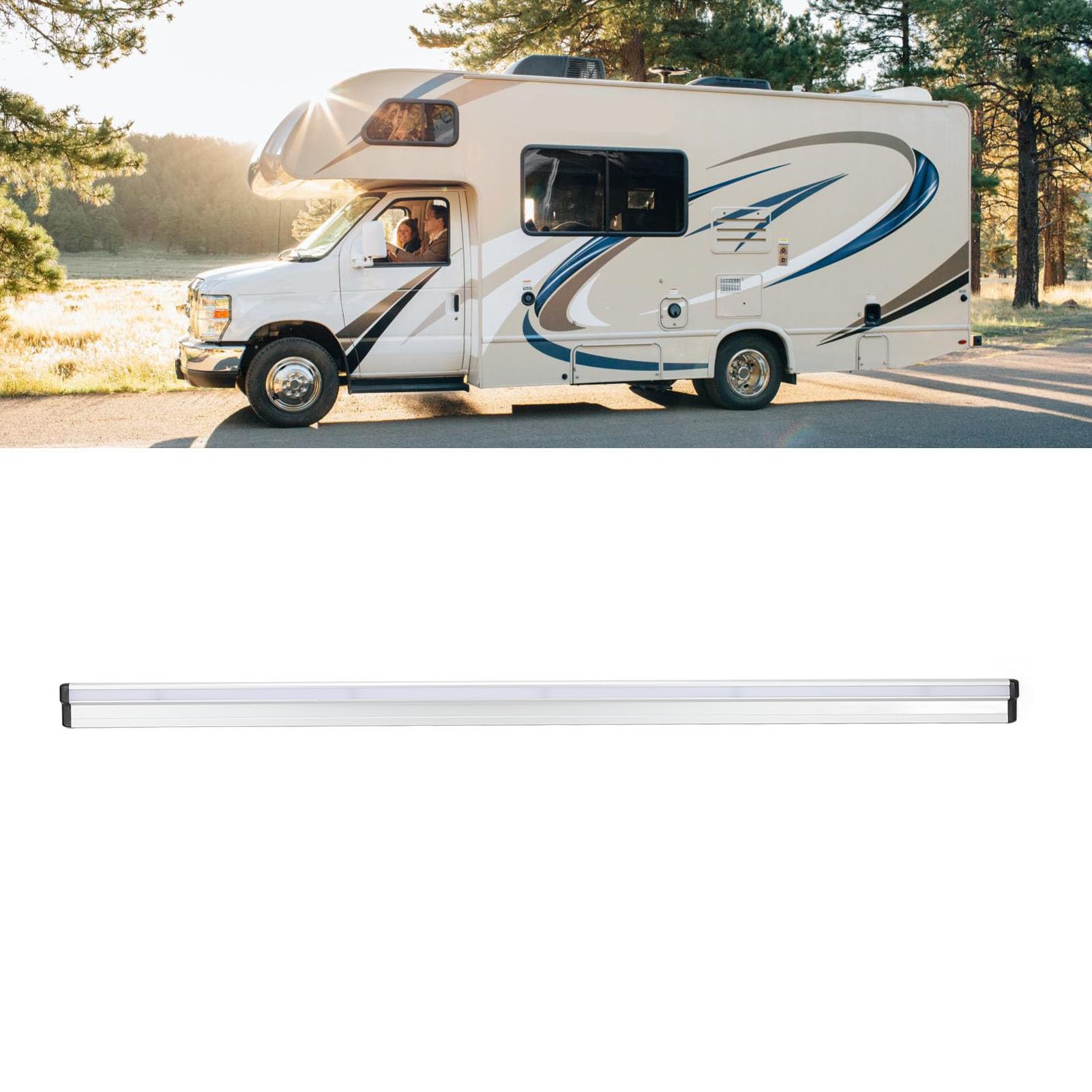 Rail de Glissière de Table de Camping-car, Rail de Guidage de Table Stable en Alliage d'aluminium Léger de 980 Mm / 38,6 Pouces pour Voiture d'auberge de Yacht de Camping-car