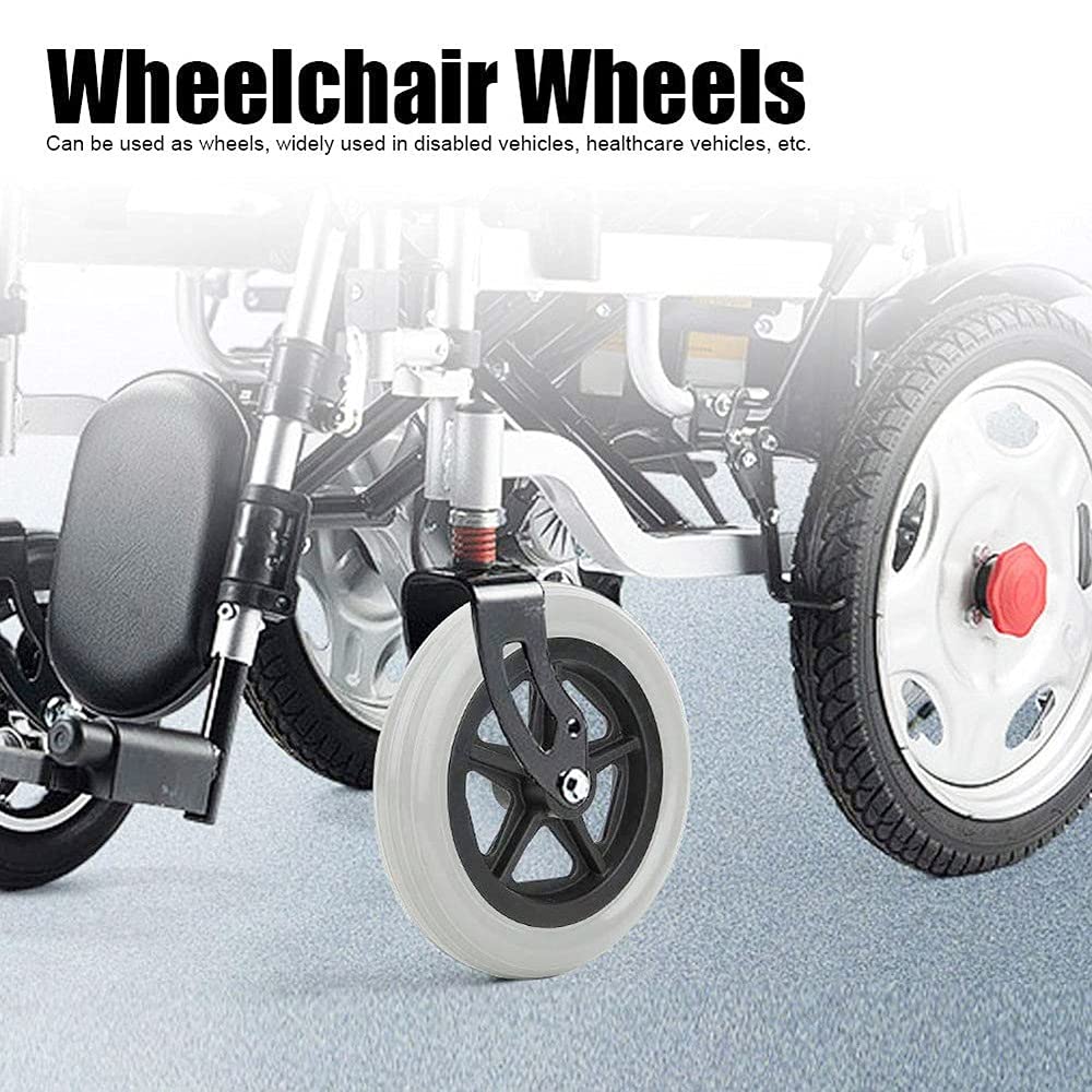 LekLai Rueda de Repuesto para Silla de Ruedas, Paquete de 2 Ruedas Universales para Silla de Ruedas, Rueda Delantera Profesional para Silla de Ruedas, Repuesto de Ruedas Delanteras Sólidas para Sill