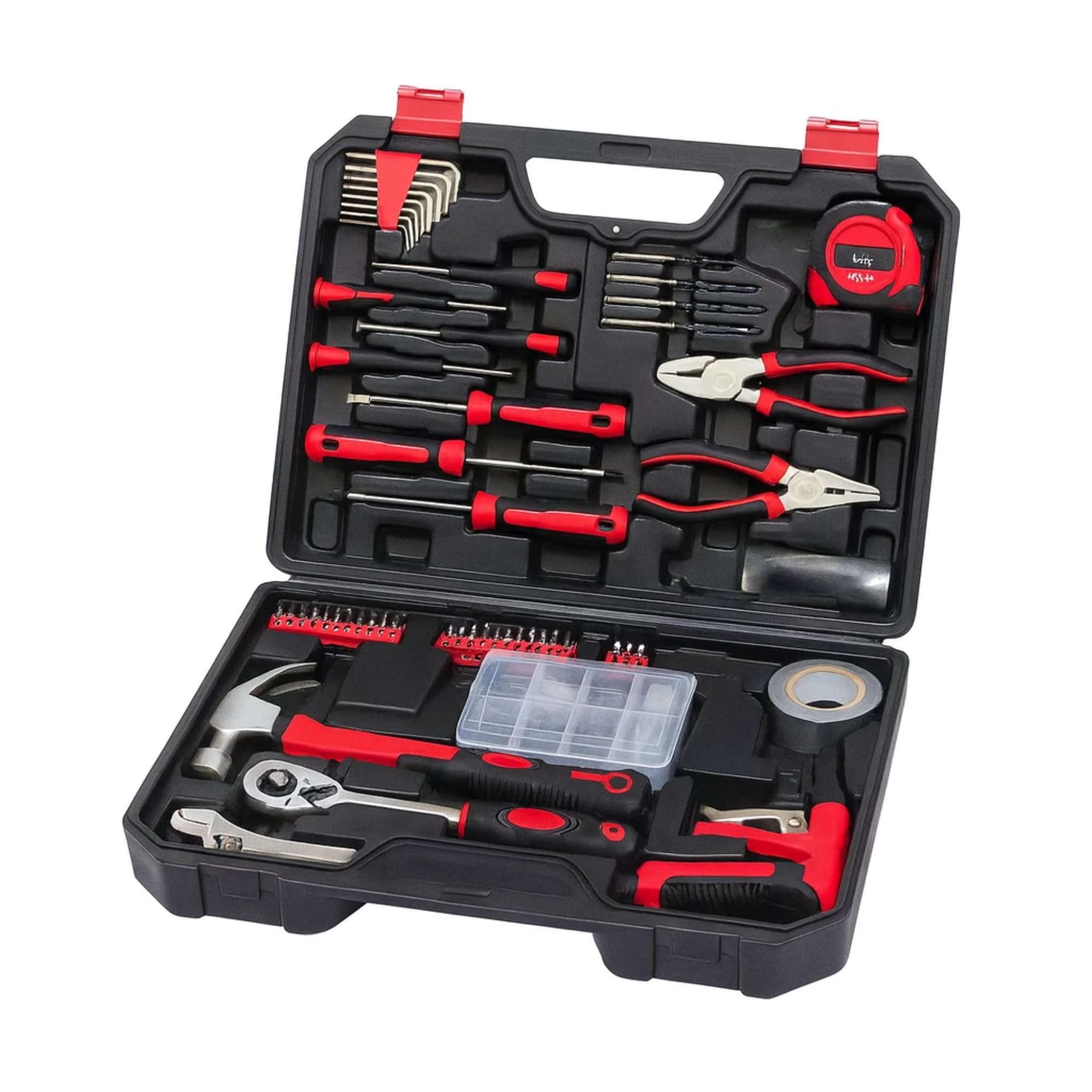 Kit de herramientas manuales profesionales de 226 piezas, juego completo de herramientas de bricolaje y mecánicas con estuche resistente para reparaciones de hogar, garaje y taller