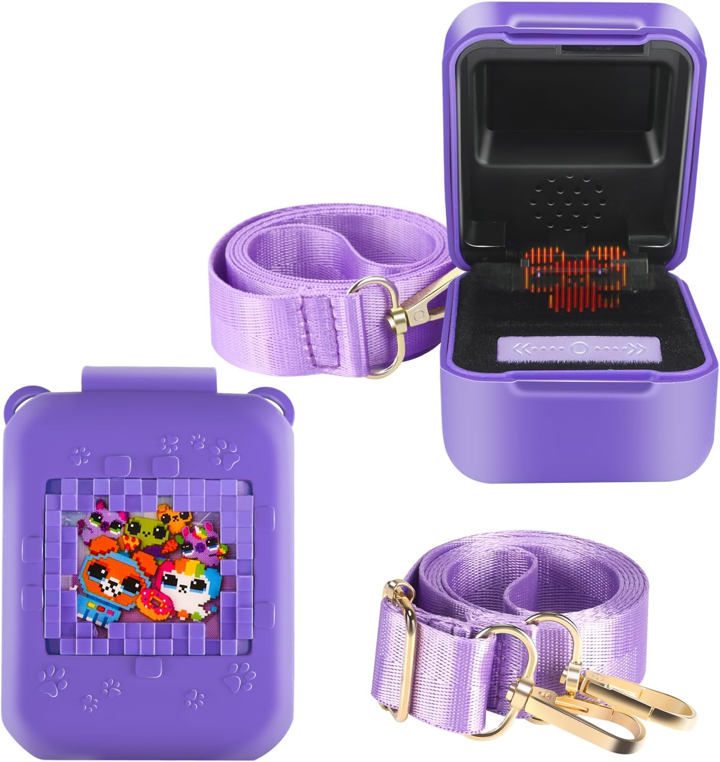 Silicone Cover Case with Lanyard for Bitzee Interactive Toy Digital Pet and Accessories