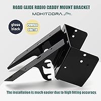 Vista 6 de MoKitDora Soporte de montaje para radio de carenado delantero compatible con Harley Touring Road Glide FLTR 1998-2013, negro