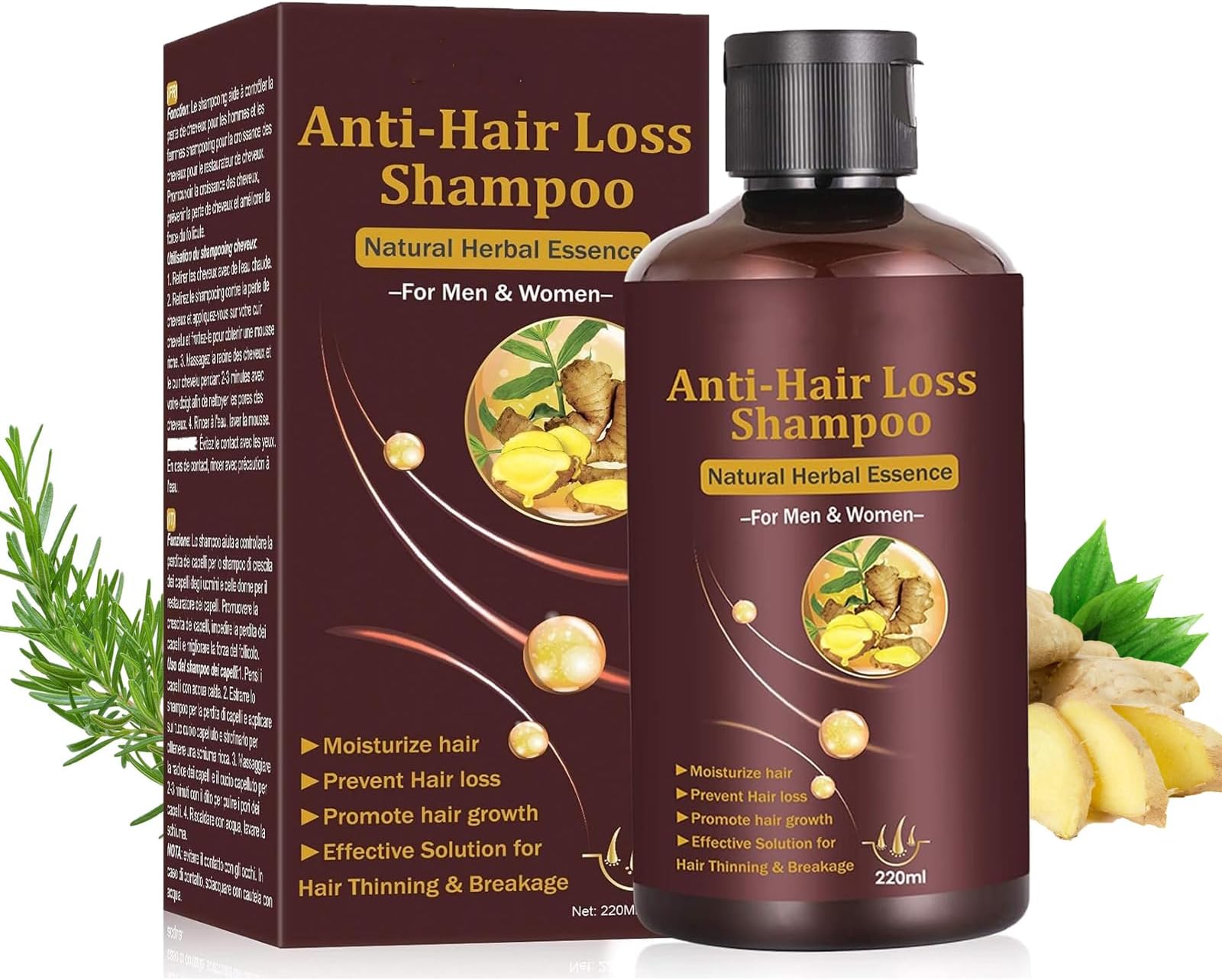 Hair Growth Shampoo, Hair Loss shampoo, Anti-Hair Loss Shampoo, Helps Stop Hair Loss, Grow Hair Fast, Hair Loss Treatment for Men & Women (200mL)