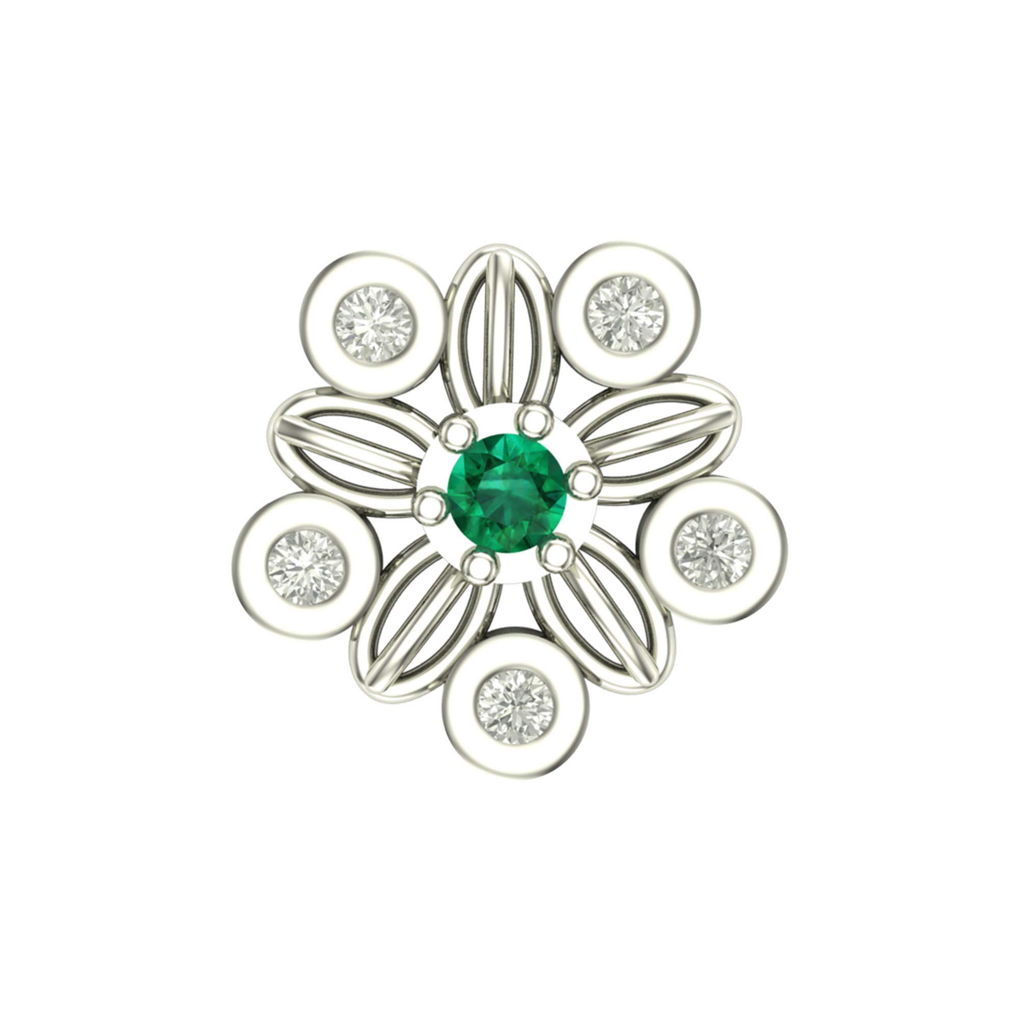 18K/14K Yellow/Rose/White Gold and Diamond Nose Pin(Screw) for Women