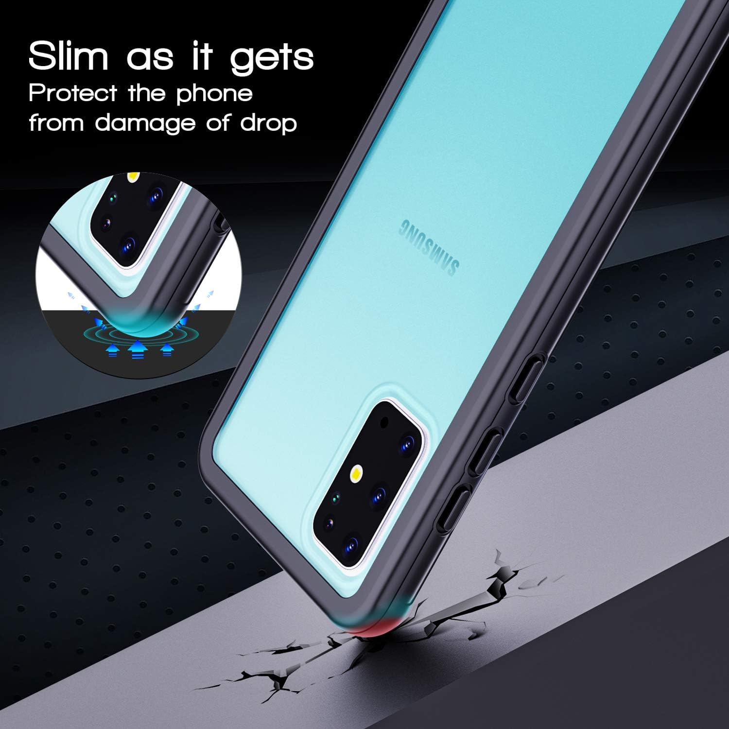 SPIDERCASE for Samsung Galaxy S20 Plus 5G Case, Heavy Duty Protection Shockproof Rugged Anti-Scratch Cover, Built-in Screen Protector, Case for Samsung Galaxy S20 Plus/ S20+ 5G , 6.7" 2020