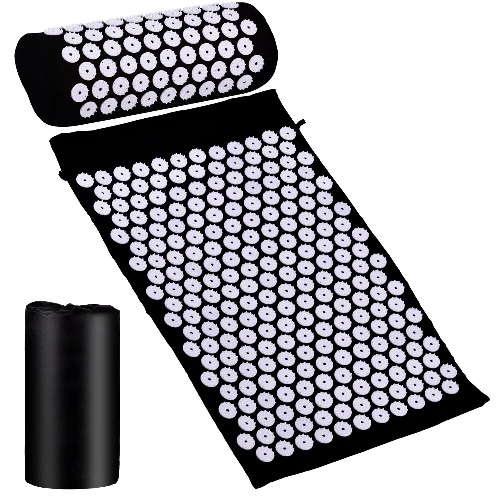 Akupressurmatte Set, Massagematte Akupunktur Massage Matte mit Kissen Matte Akkupressmatte Akupunktur Matte Massage Original Shakitmatte - Fakirmatte - – Nagelmatte
