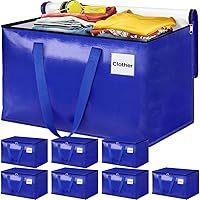 Vista 18 de Bolsas de mudanza, bolsas de almacenamiento con asas resistentes y cremalleras resistentes, bolsas de almacenamiento para ahorrar espacio, mudanza