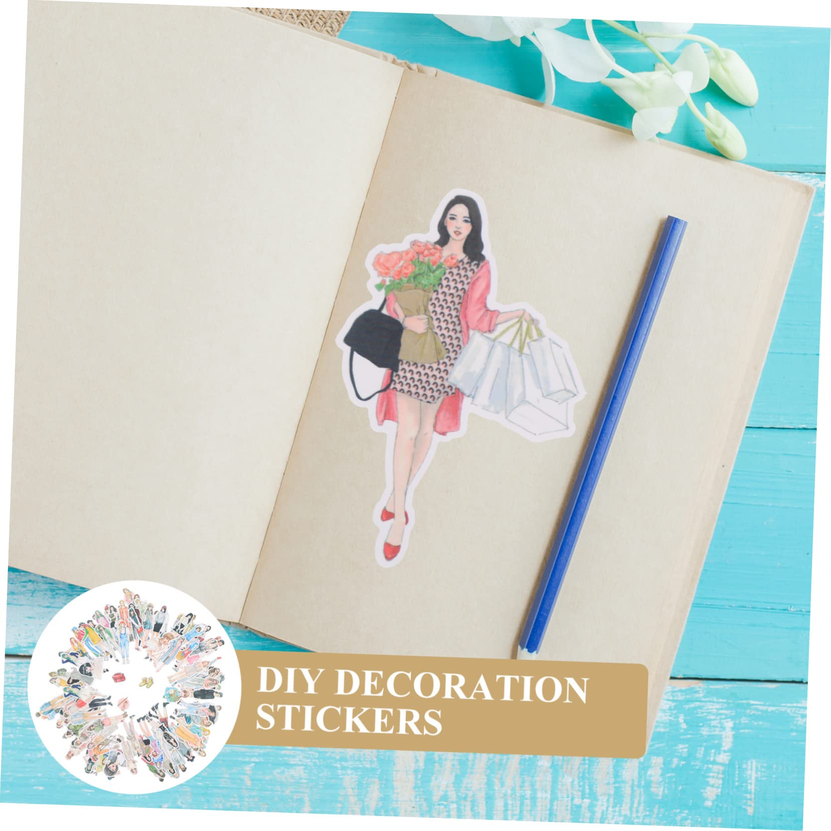 SEWACC 1080piezas Pegatinas De Scrapbooking Stickers Para Álbumes y Manualidades Diseño Aesthetic y Vintage Impermeables y Autoadhesivos