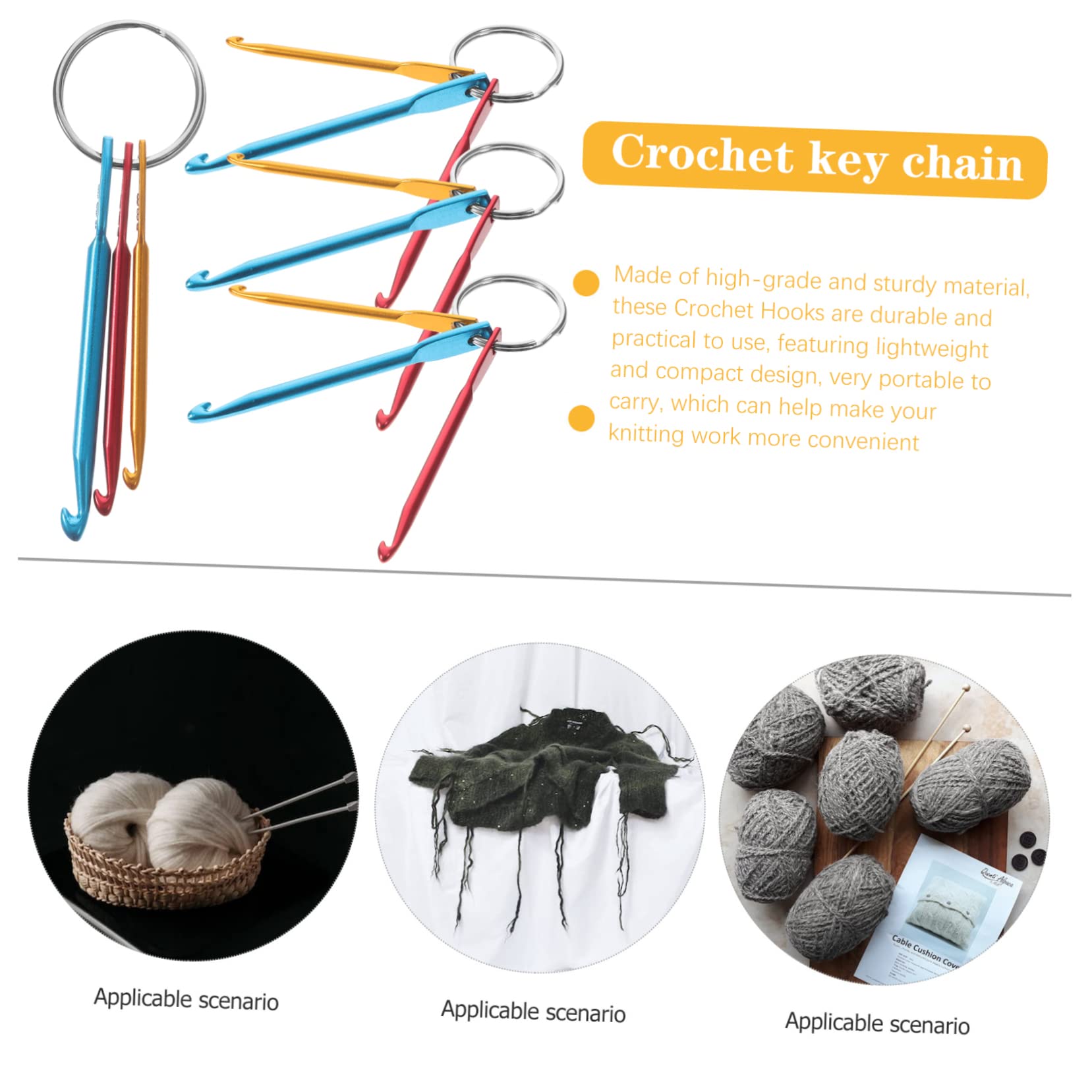 ARTIBETTER 5 Set Strumenti Per Lavorare A Maglia Kit Di Uncinetti Ago All'uncinetto Kit Di Gancio All'uncinetto Aghi Grandi Per L'artigianato Alluminio 4 Pezzi * 5