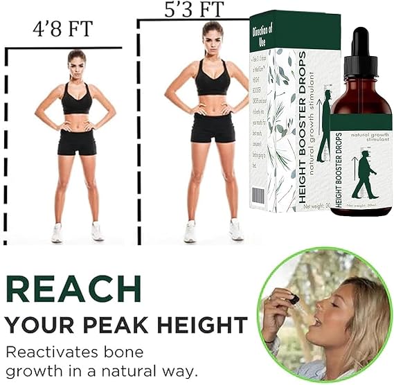 Medicare Height Booster Drops, 2023 Height Growth Oil for Adolescent Bone Growth, Reach Your Maximum Height (1PC)