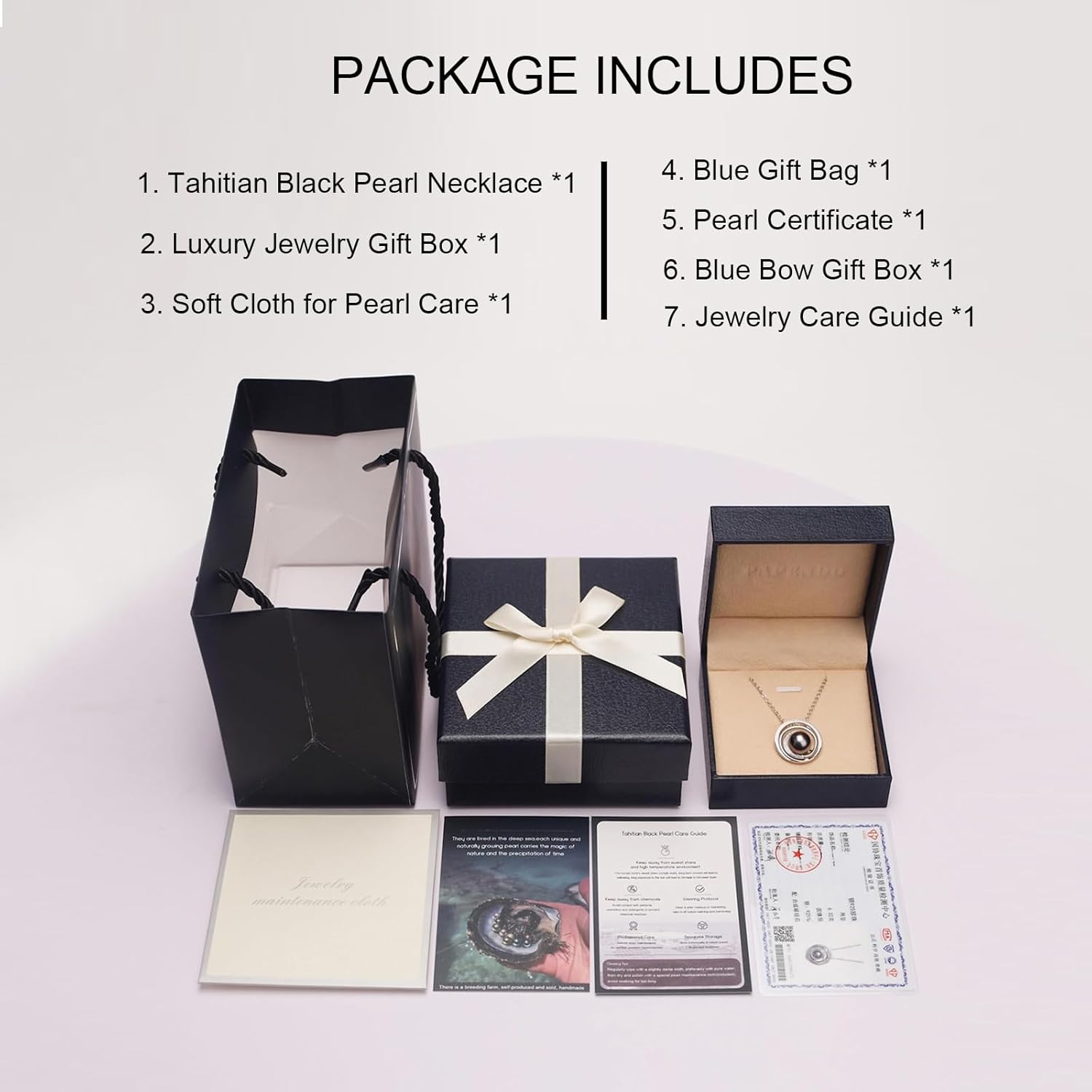 Genuine Tahitian Black Pearl Necklace for Women, 9-11mm AAAA Seawater Pearl with Sterling Silver Moissanite Pendant, Jewelry Gift for Wife, Mom, Girlfriend, Wedding Anniversary, Birthday, Christmas - Image 5