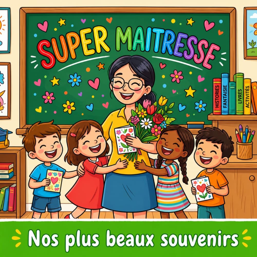 Cadeau Maitresse D'école Maternelle: Livre de souvenirs à remplir, Chaque enfant aura 2 pages spéciales pour des dédicaces, des souvenirs, des photos et de petits dessins