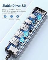 Vista 7 de LENTION Hub USB C multipuerto con puerto HDMI 4K, 3 puertos USB-A, puerto de datos USB-C, 100 W PD, divisor USB compatible con MacBook Pro/Air/Neo