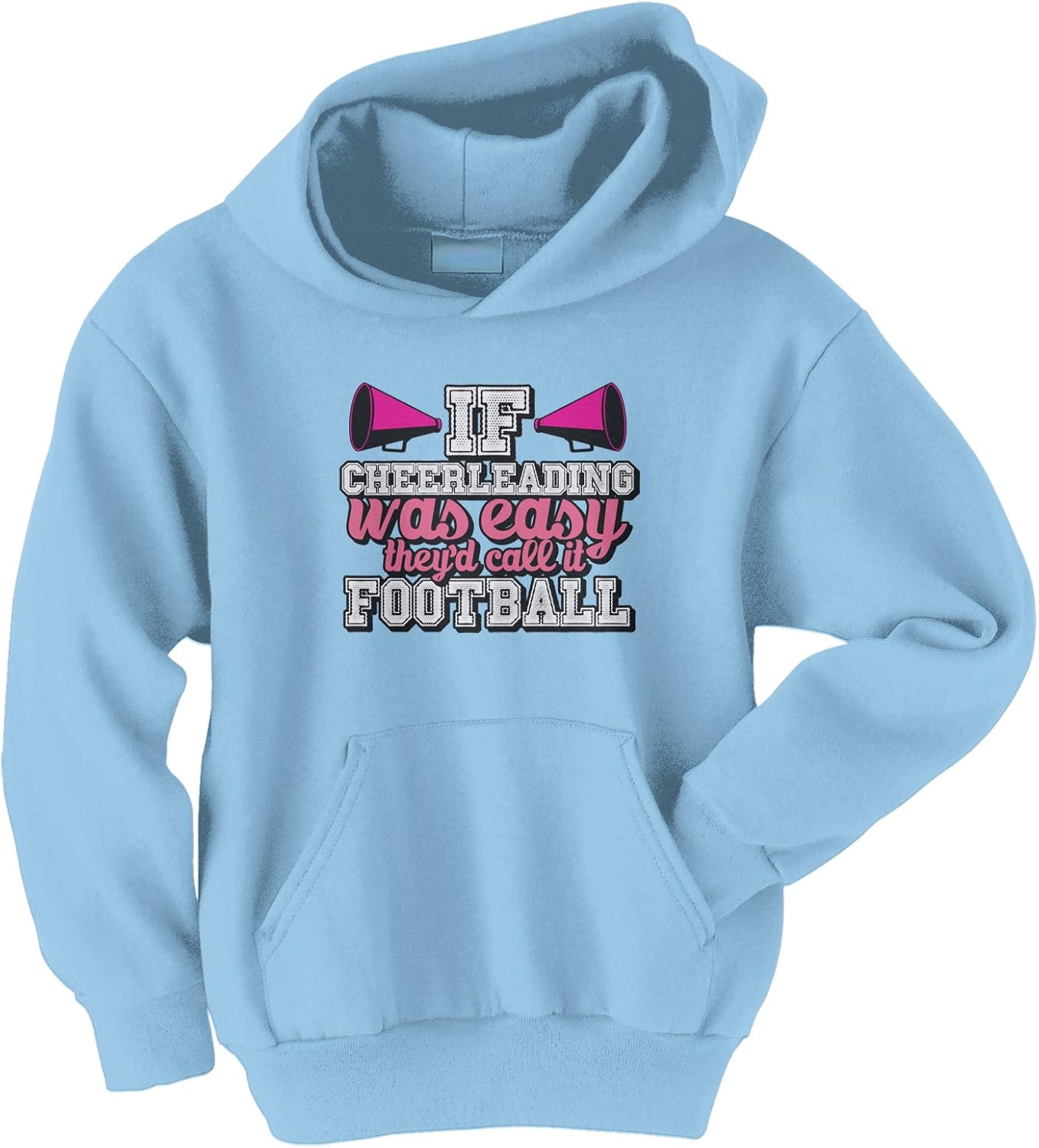 Threadrock Big Girls' If Cheerleading was Easy They'd Call It Football Hoodie