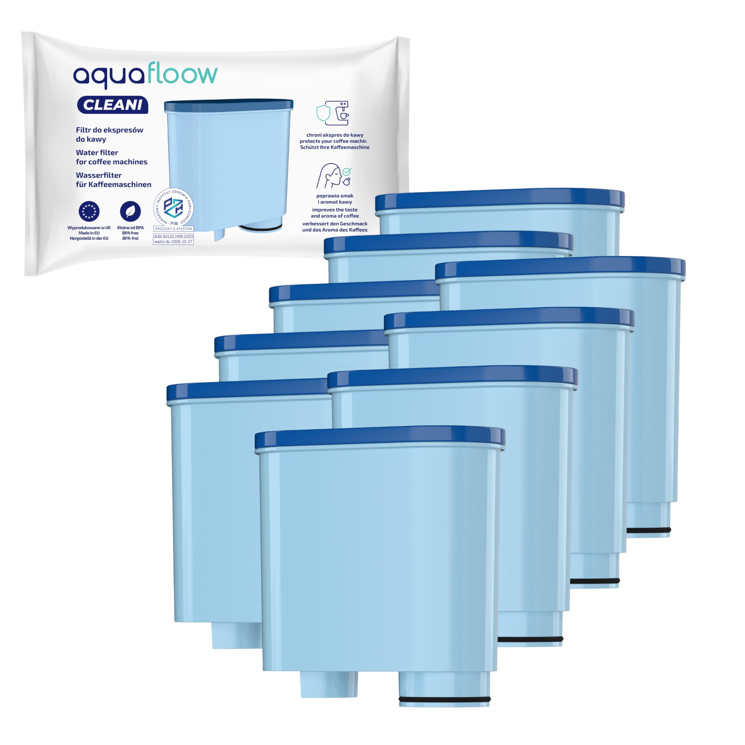 Aquaflow Wasserfilter Kaffeevollautomat – kompatibel mit Philips AquaClean CA6903/10 & CA6903/22, Saeco LatteGo 1200-5400, Series 2200/3200/5000, PicoBaristo – Kalkfilterpatronen