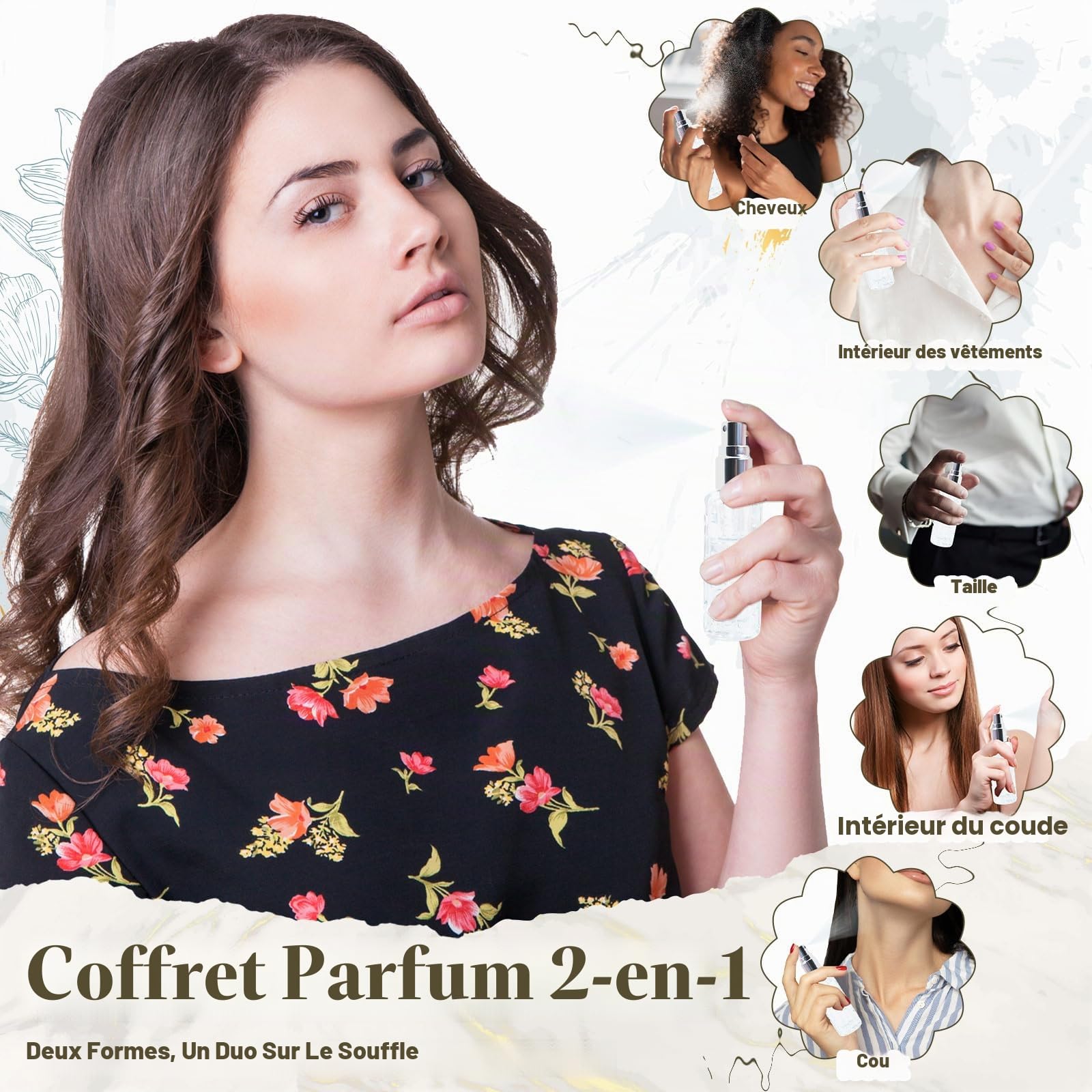 JUYRLE Kit de fabrication de parfum à faire soi-même, kit de bricolage créatif pour adultes, avec huile essentielle, mini parfums avec petit flacon pulvérisateur, cadeau pour femme/enfant
