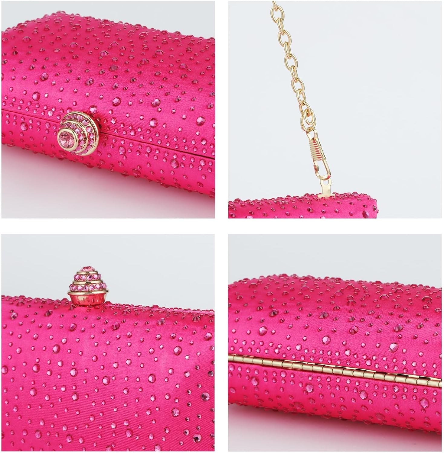Women Handbags Rhinestone Party Prom Wedding Bride Evening Bags Crystal Party Clutch Purse