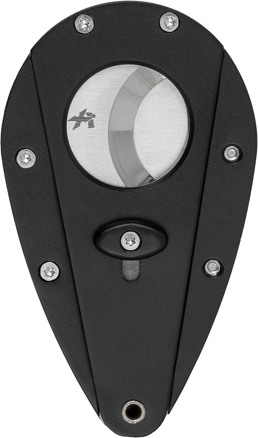 Xi1 Cigar Cutter, 440C Stainless Steel Blades with Rockwell HRC 57 Rating, 54 Ring Gauge, Double Guillotine Action, Black