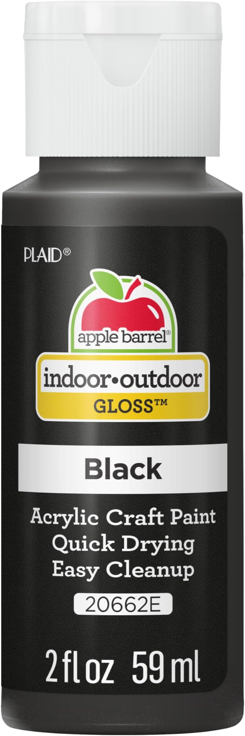 Apple Barrel Gloss Acrylic Paint in Assorted Colors (2-Ounce), 20662 Black