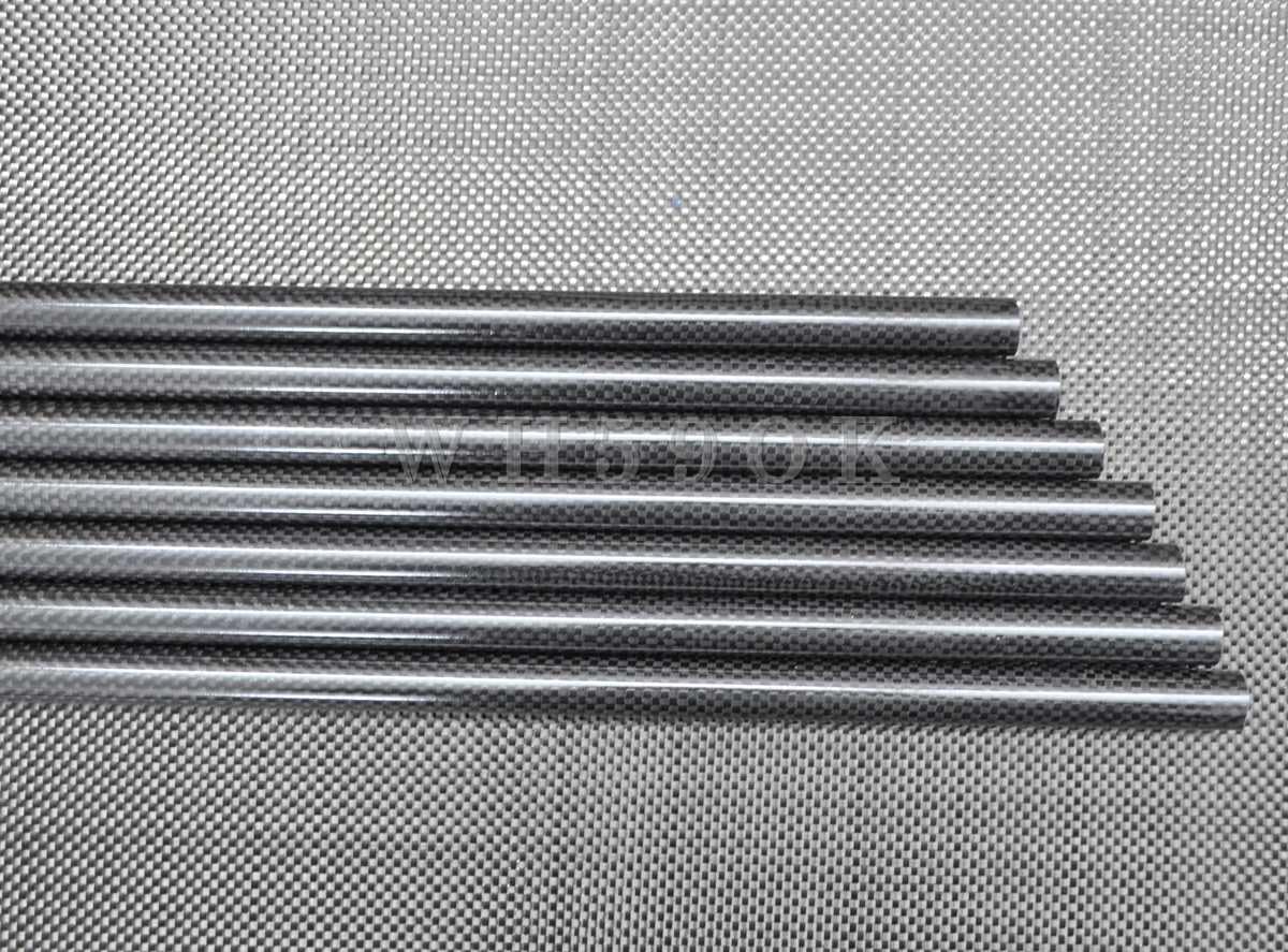 1 szt. Rurka z włókna węglowego 3K - średnica zewnętrzna 20-30 mm x 500 mm do ramion wielowirnikowców i projektów DIY(20 * 24 * 500mm Glossy Plain)
