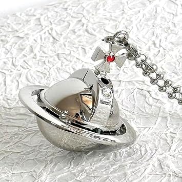 Saturn Necklace Lighter, Personalized Butane Refillable,Portable Costume Pendant, Decorative Collectibles GiftSilver