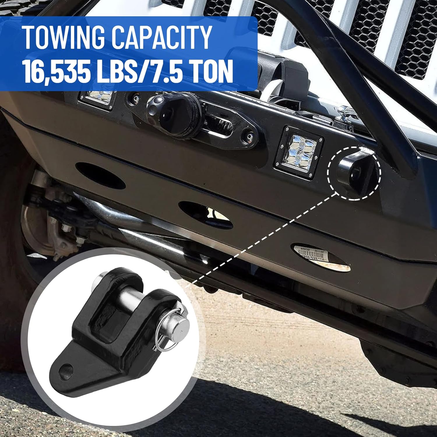 Tow Bar Parts, Off Road Bumper Adapter Kit Compatible with Blue Ox Towing Accessories for BX88357 BX88296 BX7420 BX4370 BX7335 BX7365 BX7445