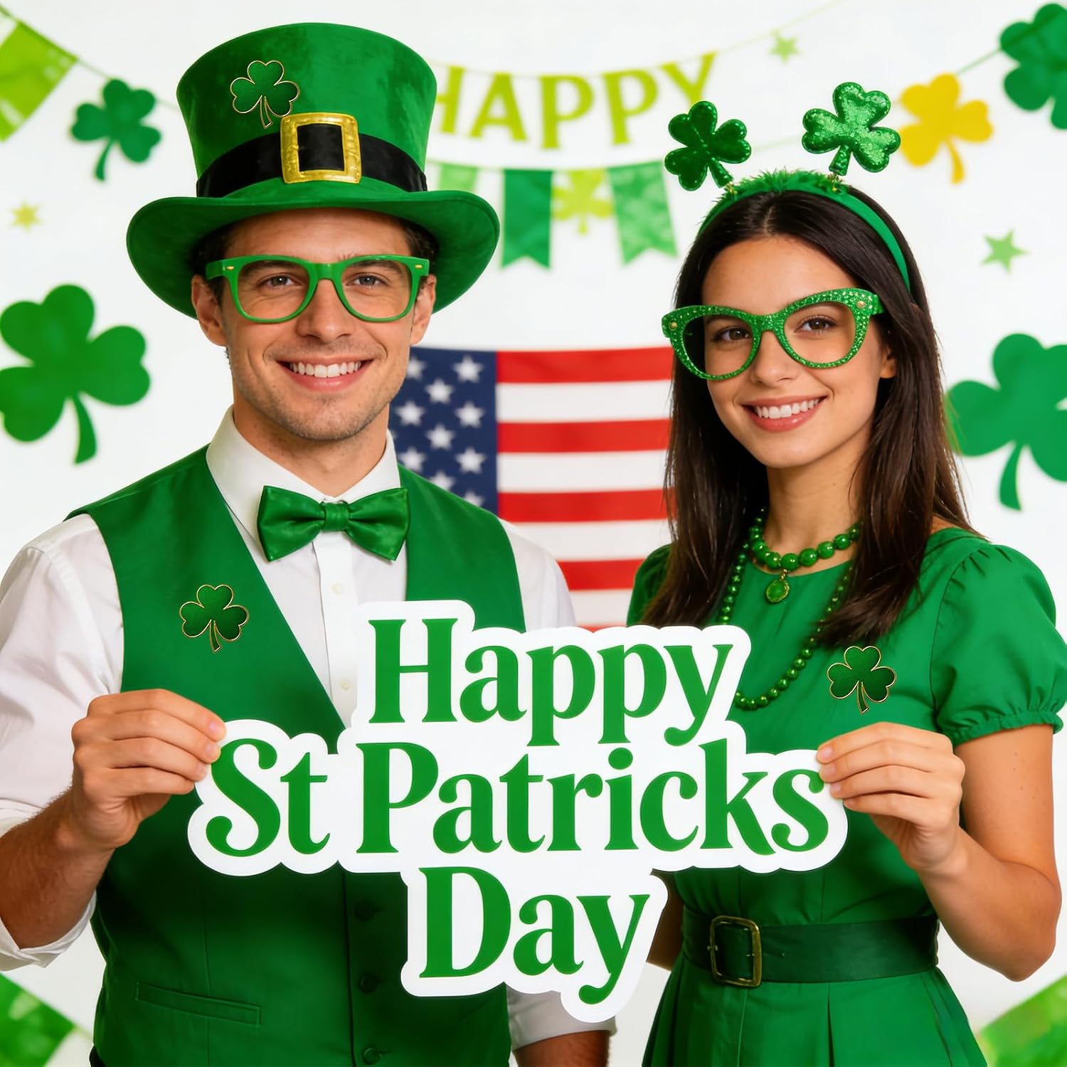 25/50/100/200 pieces small St. Patrick's Day Clover Lapel Pins Shamrock Pin Brooches Patrick Day Three Leaf Clover Pins for women Irish festivals Souvenir gift bulk
