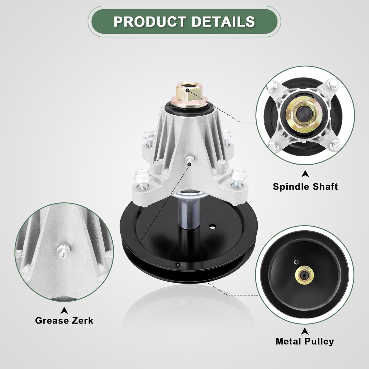 618-09395 618P09395 Replace Mower Spindle Assembly Fits for MTD Cub Cadet ZT1-46 ZTS1-46 Troy Bilt Mustang Z46 Craftsman Z5400 Z5450 with 46" Decks