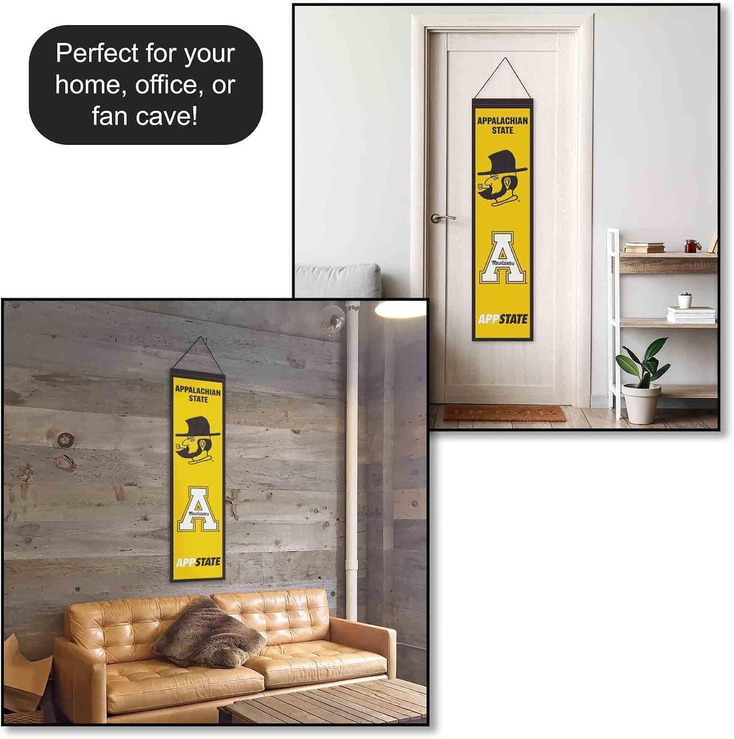 WinCraft Appalachian State University Mountaineers Evolution 8x32 Inch Vertical Wool Embroidered Hanging Banner