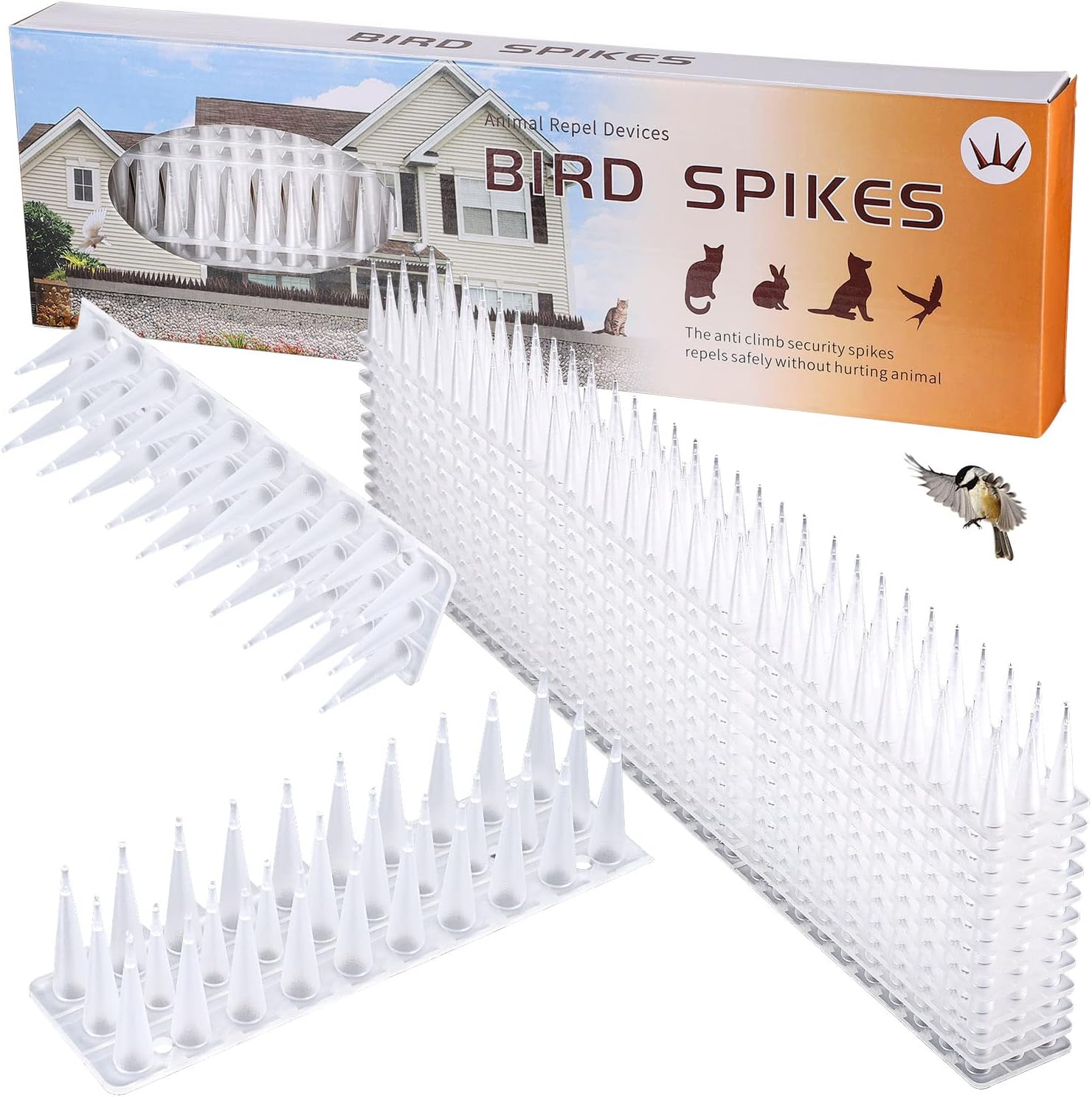 TOBWOLF 12 Pack Bird Spikes, Plastic Fence Spikes Nepal Ubuy