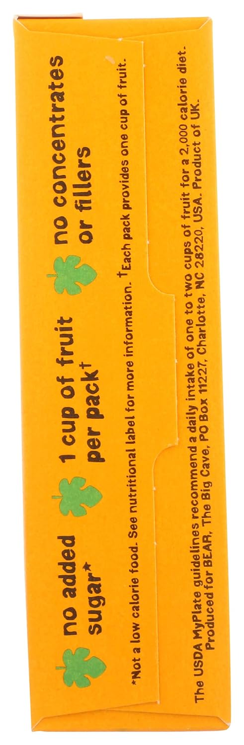 Bear Yoyo BEAR, Real Fruit Yoyos, 0.7 Oz, No added Sugar, All Natural, non GMO, Gluten Free, Vegan, Healthy on-the-go snack for kids & adults, Mango, 5 Count (Pack of 5)