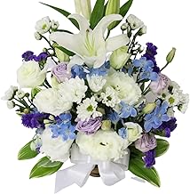Flower Arrangement, Supplies, Fresh Flowers, Sympathy Supplies, Obi Shoshore, Bon Festival, 49 Days, Death Flowers (White & Purple)