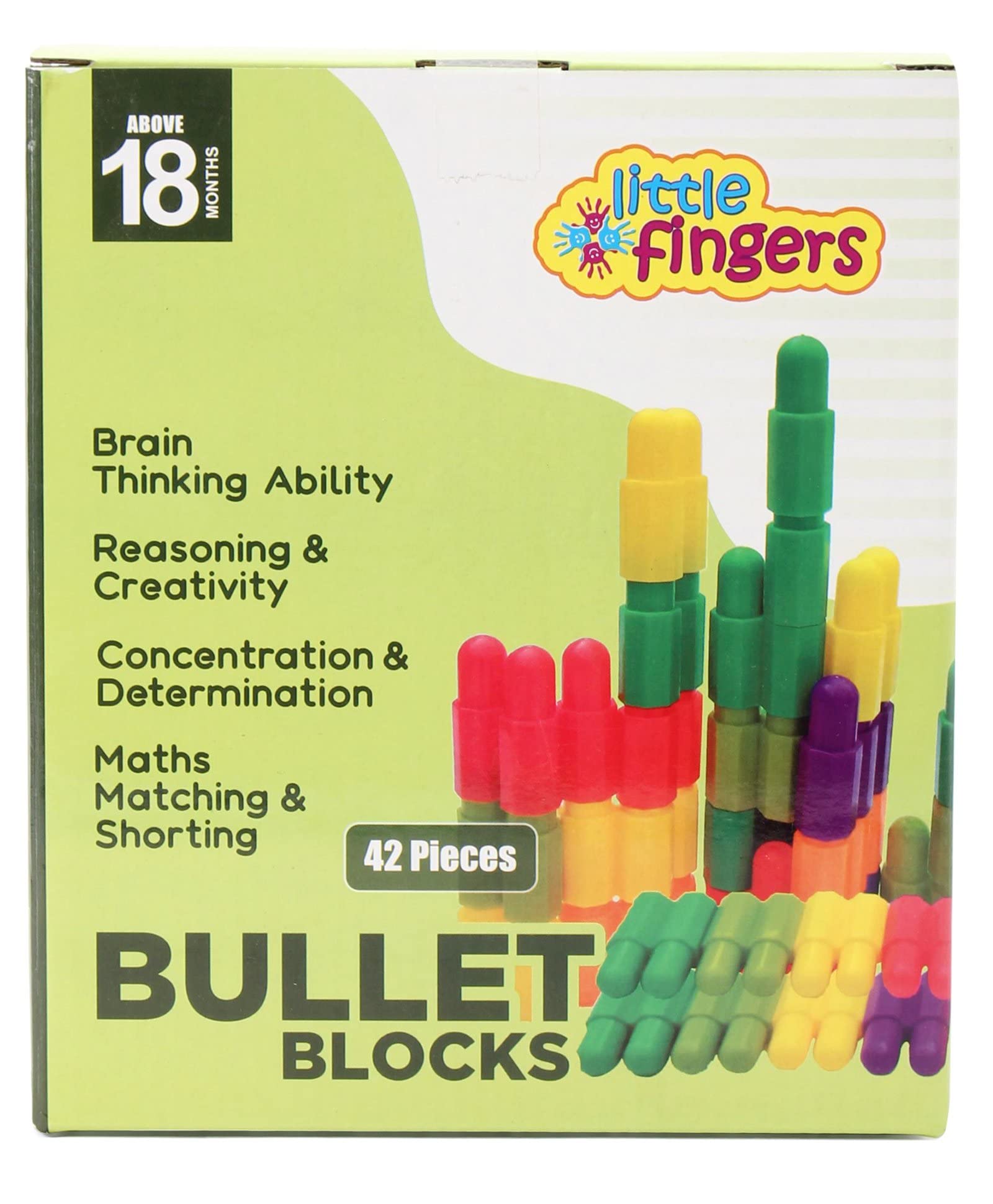 Little Fingers Bullet Blocks Multicolor - 42 Pieces (B0BR8LW76M) Amazon Price History, Amazon Price Tracker