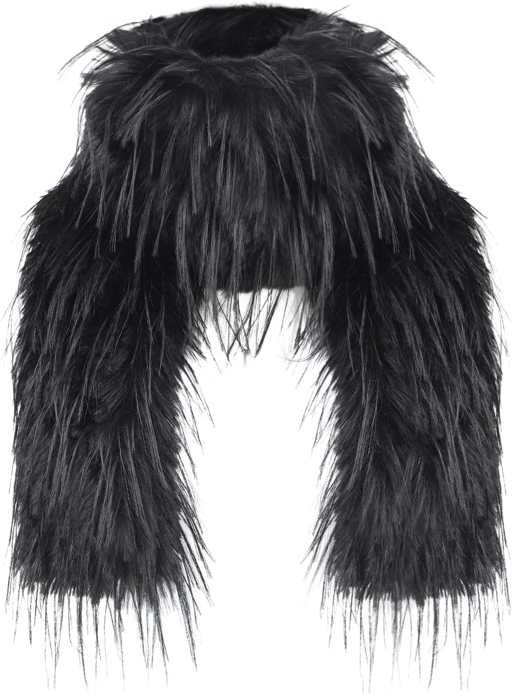 JIAHG Winter Warm Scarf Long Faux Fur Plush Thickened Scarf Cold Weather Soft Neck Warmer for Women Wedding Dinner Parties - Image 3