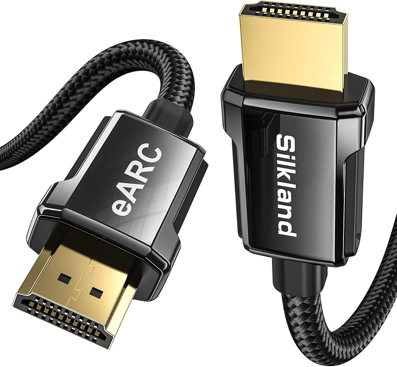8K HDMI ARC/eARC Cable 2.1 for Soundbar 6.6ft, 8K@60Hz 4K@120Hz | 48Gbps High Speed HDMI Cord for Home Theater, Dolby Atoms, DTS:X Compatible for Vizio Samsung Bose Soundbar, UHD TV, Blu-ray
