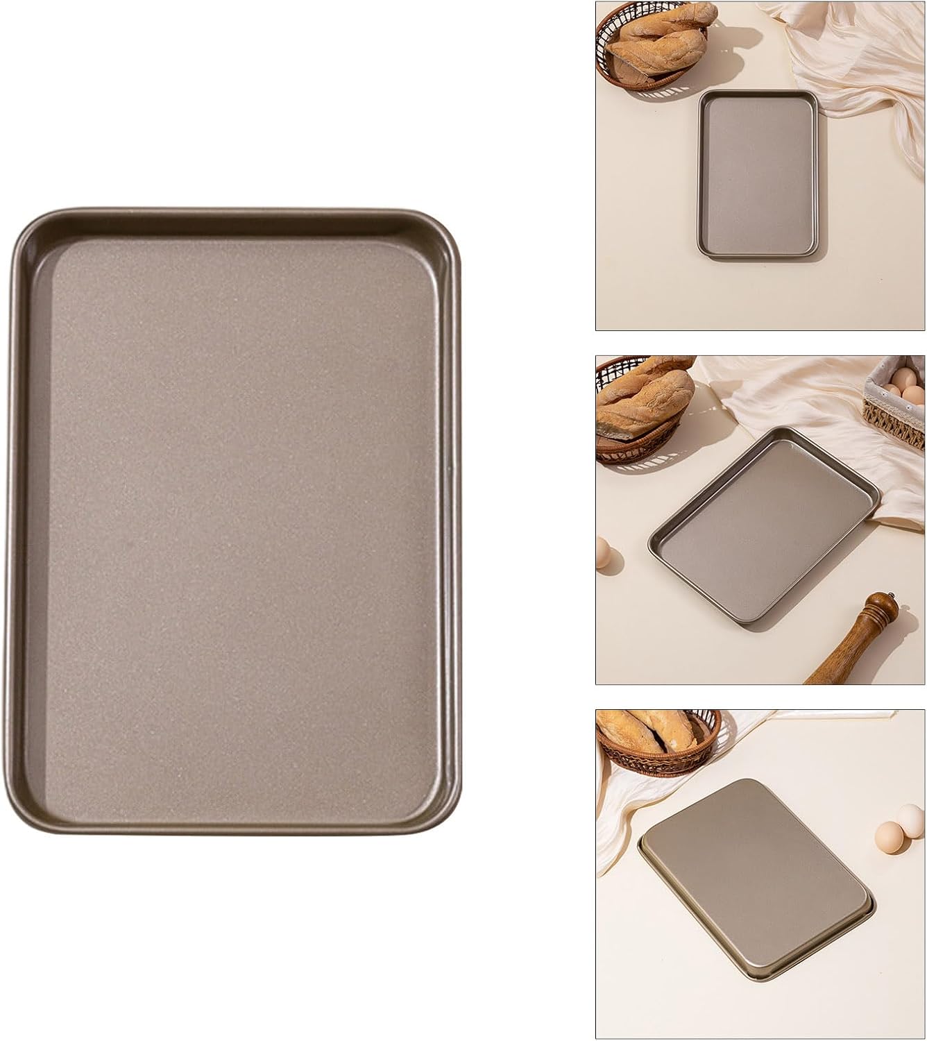 Large Carbon Steel Baking Tray Nonstick Coating Scratch Oven Safe Cookie Sheet Pan for Pastries and Meats Commercial Grade Baking Tray image 2