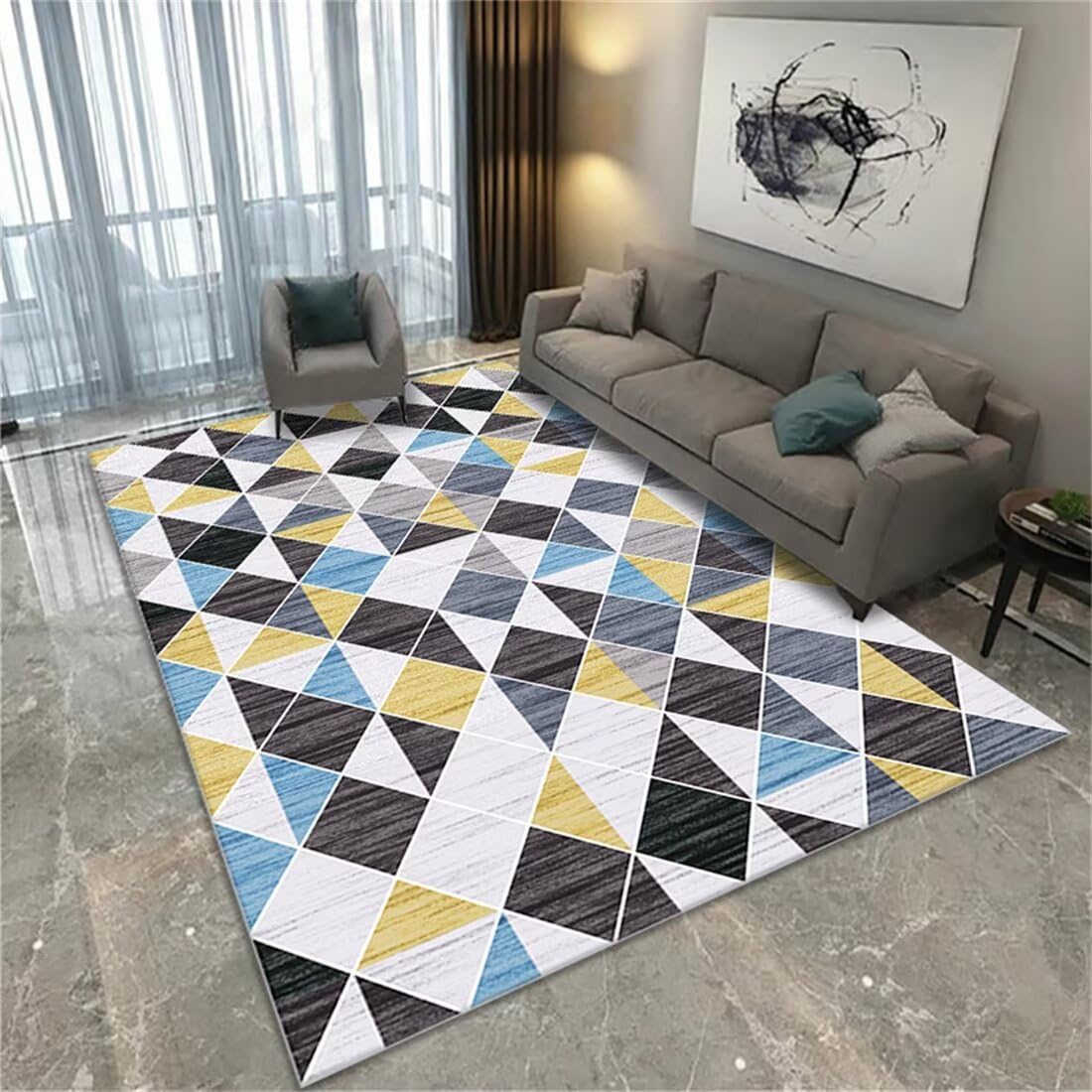 Petit tapis moderne durable qui ne se décolore pas pour chambre