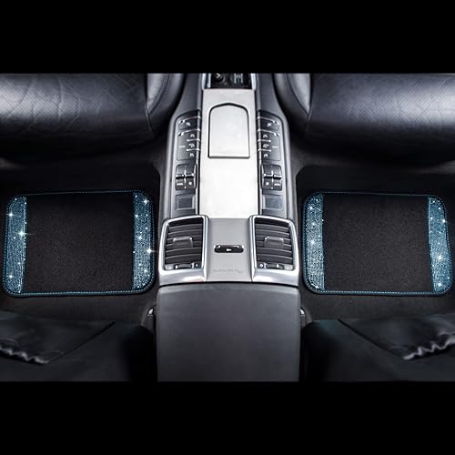 Miniatura 7 de CAR PASS - Tapetes para automóvil con diamantes de imitación y almohadilla para el talón, antideslizantes, de cloruro de polivinilo, impermeables