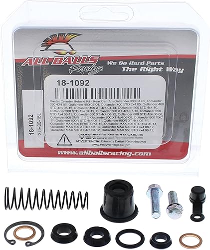 Miniatura 3 de Kit de reconstrucción de cilindro maestro All Balls trasero 18-1092 para Can-Am Outlander 330 4x4 04-05, Outlander 500 LTD 4x4 10, Outlander 500 XT