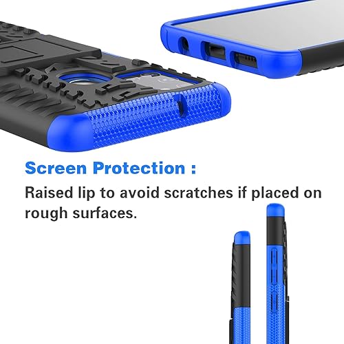 Miniatura 4 de Funda para teléfono Samsung Galaxy A21S con protector de pantalla de vidrio templado y soporte, accesorios de protección híbrida dura, resistente,