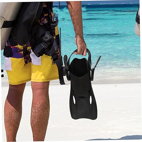 Miniatura 6 de Aletas de natación ajustables para adultos, aletas cortas de entrenamiento para mayor potencia y eficiencia para natación, esnórquel, deportes