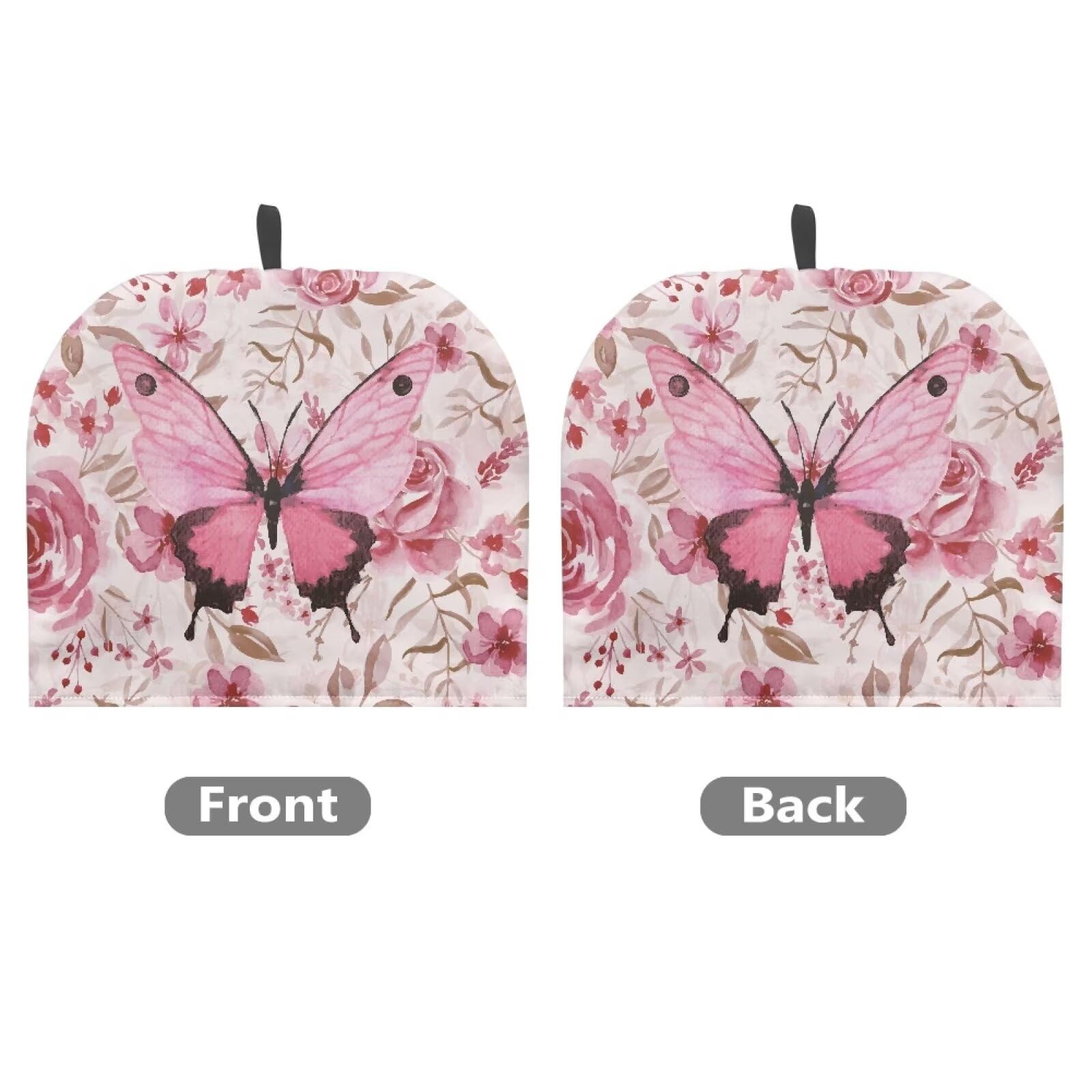 Psesaysky Butterfly Rose Insulated Teapot Cozy for Teapot Durable Handmade Tea Cozy Large Tea Cozy with Top Handle Teapot Cozy Kettle Cover Dust Cover