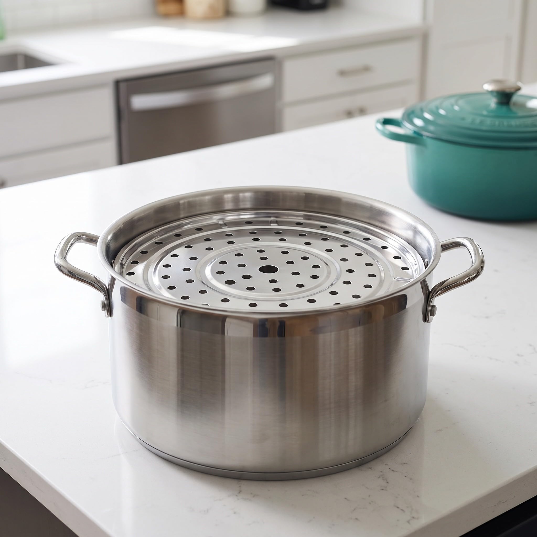 Set di 7 inserti per vassoio di cottura a vapore in acciaio inox con