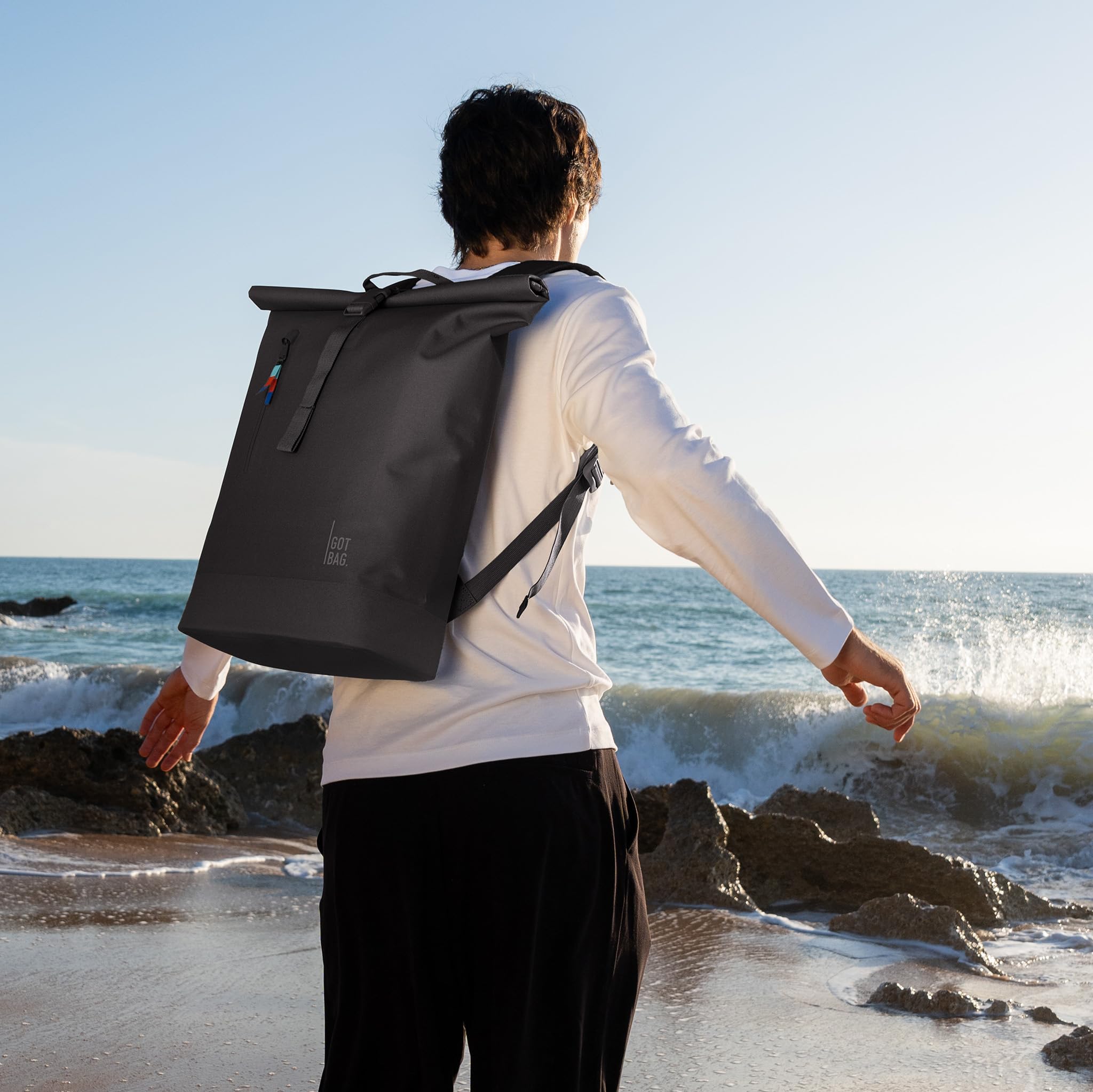 GOT BAG Rolltop Lite 2.0 | Rucksack mit 16" Laptopfach Wasserdicht für Arbeit, Reise