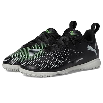 PUMA Kids Future 8 Play Turf Training (Little Kid/Big Kid) Kids Shoes PUMA Black/Cool Light Gray/Fluo Green