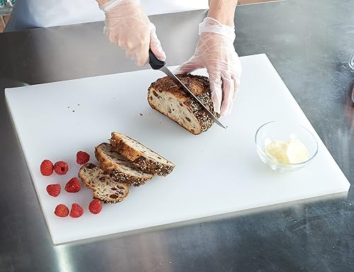 CURTA Tablas de cortar para cocina, 20 x 14 x 0.5 pulgadas, tabla de cortar comercial de plástico codificado por color blanco con superficie