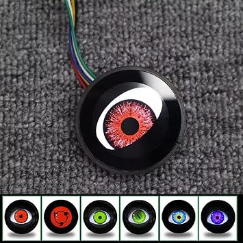 3D Eye Lights For Car,Devil Eye Demon Evil Eyes Headlight,New USB LED Dynamic Devil Eye 12V Headlights for Any Car Model,Red/Blue/Green Devil Eye Mini Projector Lamp with Remote Control (2PCS)