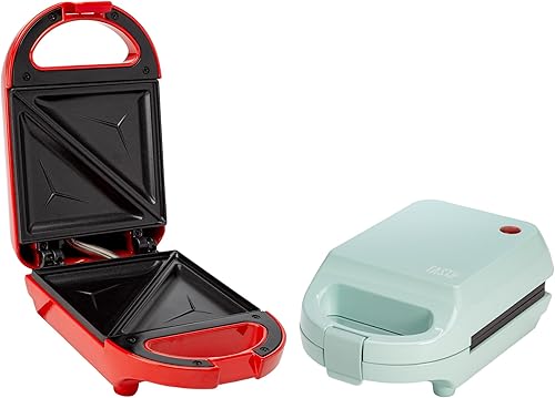 Miniatura 7 de Tasty Mini Sandwichera, Hace Sándwiches, Paninis, Queso a la Parrilla, Postres, Resultados Rápidos, Fácil Limpieza, 600W, Aqua